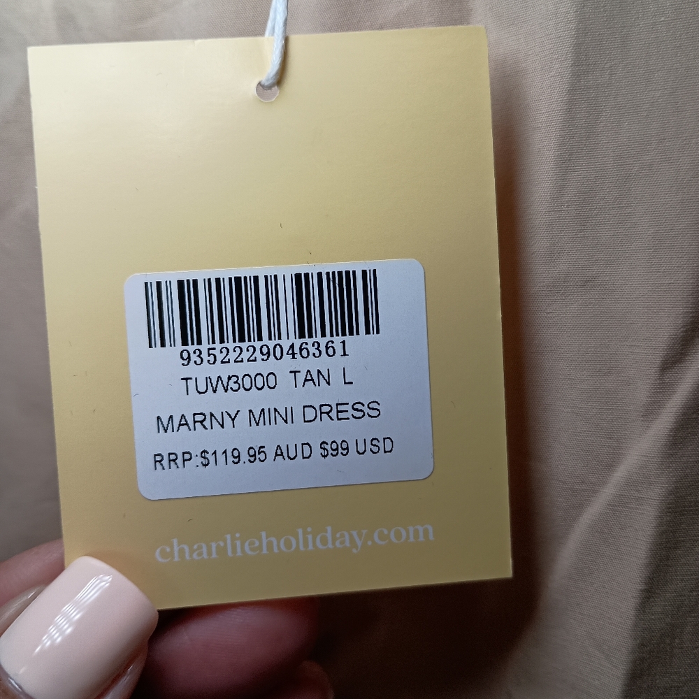 Charlie Holiday Marny Mini Smock DressNWT | Cream | Size 8 US (AU 12 / EU 40) - Picture 8 of 8